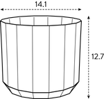 facet rond 14cm vert thé